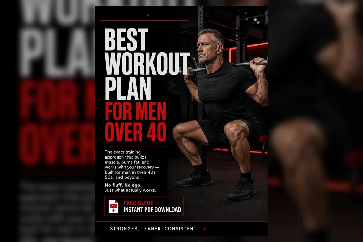 Best Workout Plan Men Over 40 free guide cover
